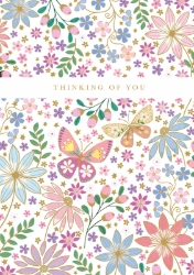 Thinking Of You Flower Greeting Card