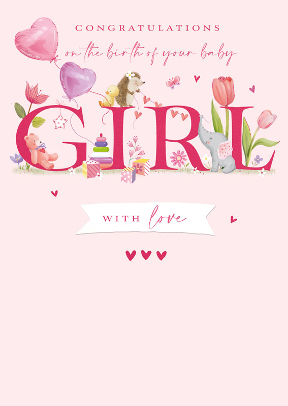 Baby. Girl Greeting Card