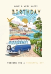 Birthday Vw Bus Greeting Card