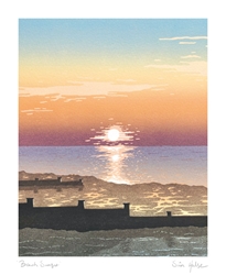 Beach Sunset Blank Card
