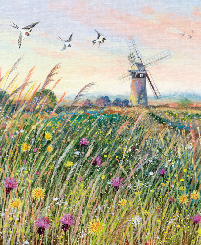 Blank Windmill Greeting Card