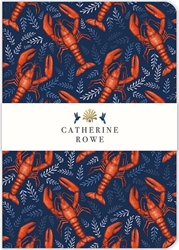 Catherine Rowe Lobster Pattern - A5 Luxury Notebook 