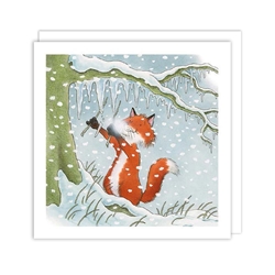 Fox Playing the Icicles Christmas Boxed Cards Christmas