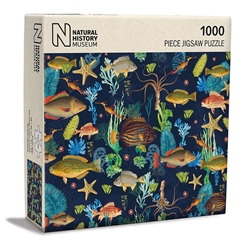 Natural History Museum An Array of Marine Life Illustrations 1000 Piece Jigsaw Puzzle 