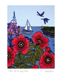 Rose High Tide Blank Card 