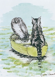 Owl Pussycat Blank Card 