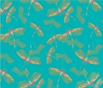 Matthew Williamson Aqua Dragonflies Foiled Sheet Gift Wrap 