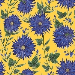 Catherine Rowe Blue Flowers Sheet Gift wrap 