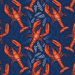 Catherine Rowe Lobster Pattern Foiled Sheet Gift Wrap 