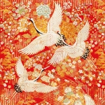 V&A Kimono Cranes Foiled Sheet Gift Wrap 