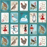 Twelve Days of Christmas Sheet Gift Wrap Christmas