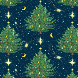 Celestial Christmas Trees Christmas Sheet Gift Wrap 