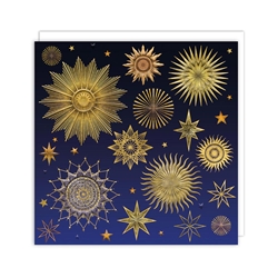 Gold Stardust Blank Card 