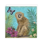 Butterfly and Monkey Blank Card 