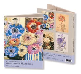 5 x 7 Notecard Wallet - Mackintosh Flower Studies notecards and stationery