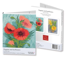Poppies and Sunflowers Notecard Wallet notecards and stationery
