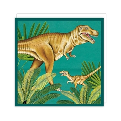 Two Dinosaurs Blank Card 