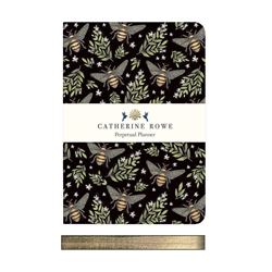 Catherine Rowe Honey Bee Pattern A5 Perpetual Planner Diary calendars and planners