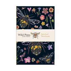 Wild Press Three Bumblebees Stitched Notebook 