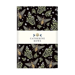 Catherine Rowe Honey Bee Pattern Stitched Notebook 