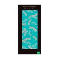 Matthew Williamson Dragonflies Aqua Tissue Paper 