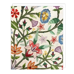 Flower Embroidery Blank Card 