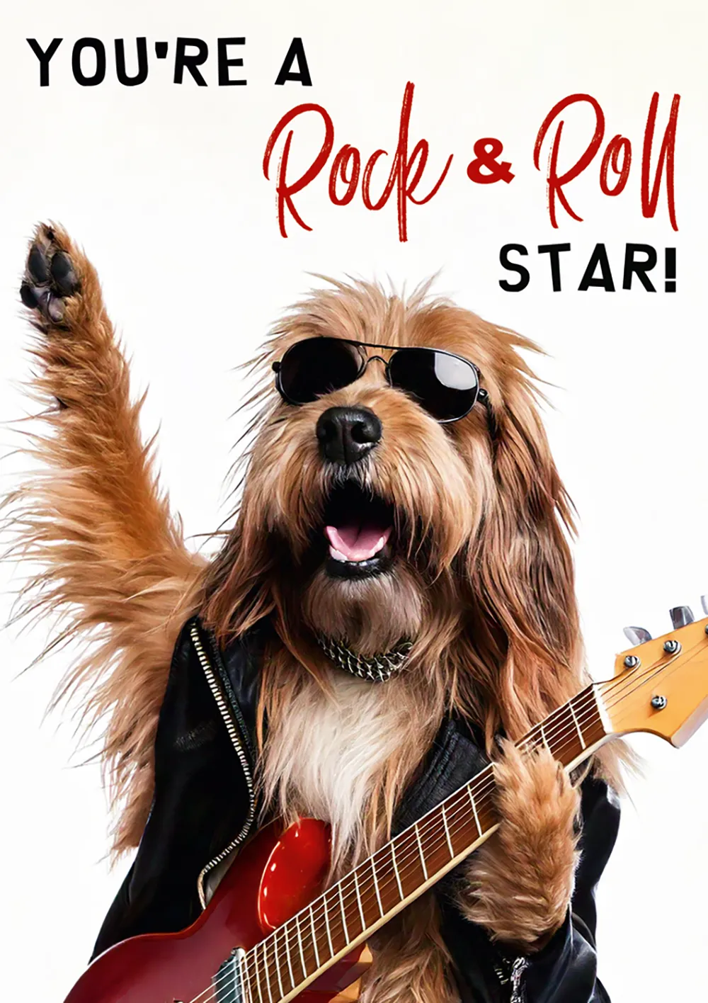 Rockstar Dog Birthday Card