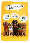 Dogs Cheers Thank You Card