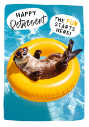 Otter Pool Retirement Card
