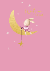 Bunny New Baby Girl Card