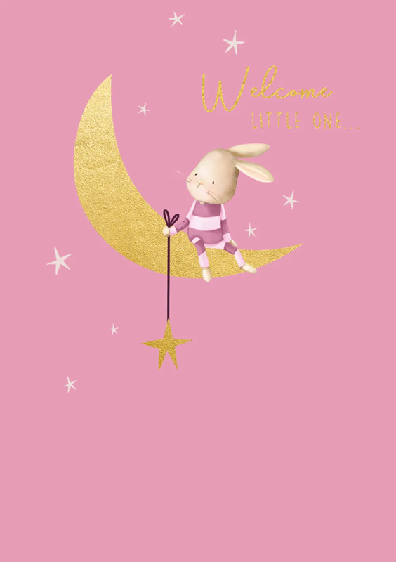 Bunny New Baby Girl Card