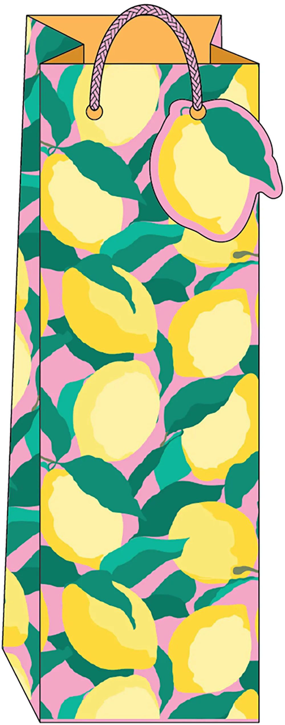 Lemons Bottle Gift Bag