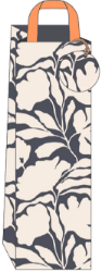 Black & White Floral Bottle Bag