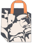 Black & White Floral Small Gift Bag