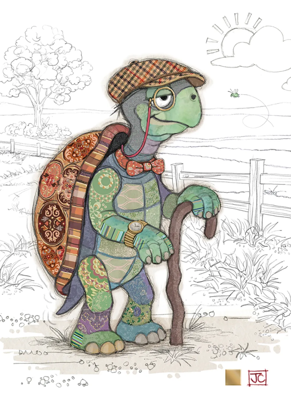 Theodore Tortoise Blank Card