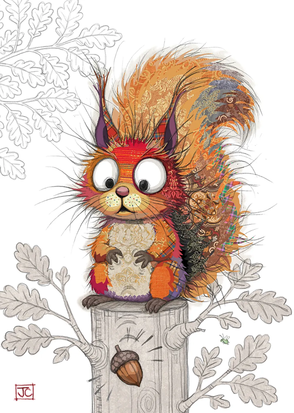 Sarah Squirrel Blank Card