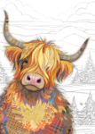 Cameron Cow Blank Card