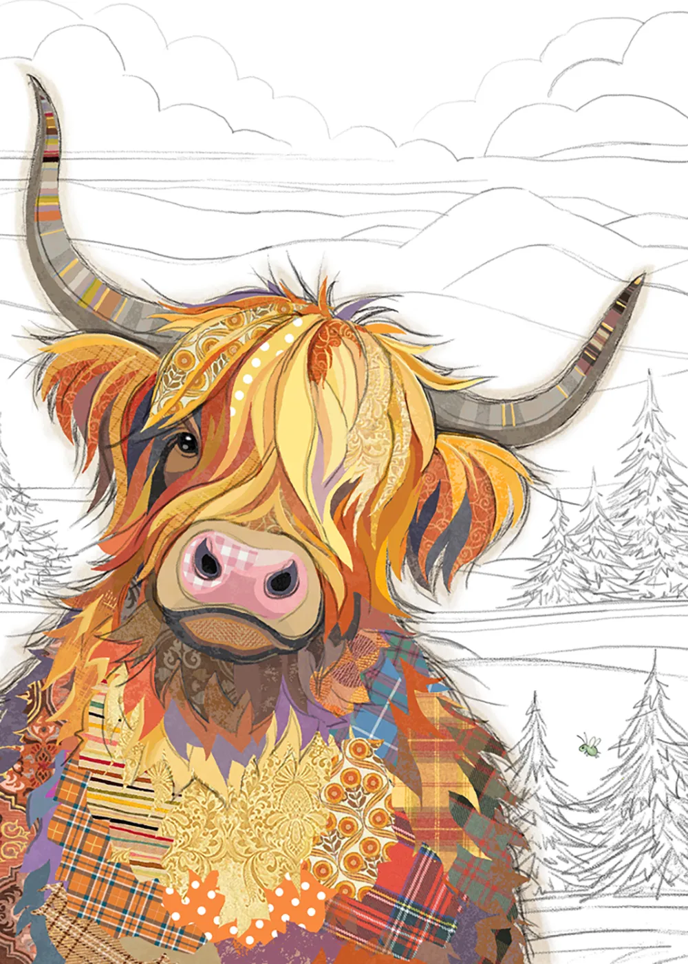 Cameron Cow Blank Card