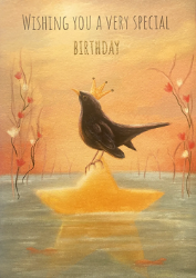 Bird Crown Birthday Card