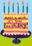 Wish Cake Birthday Card