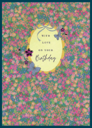 Flower Butterflies Birthday Card