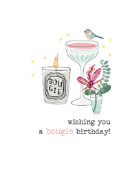 Bougie Birthday Card