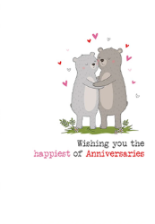 Bear Couple Anniversary Card