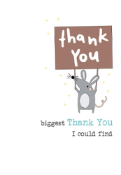 Mouse Thank You Card
