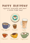 Brew-Tiful With Pin Birthday Card