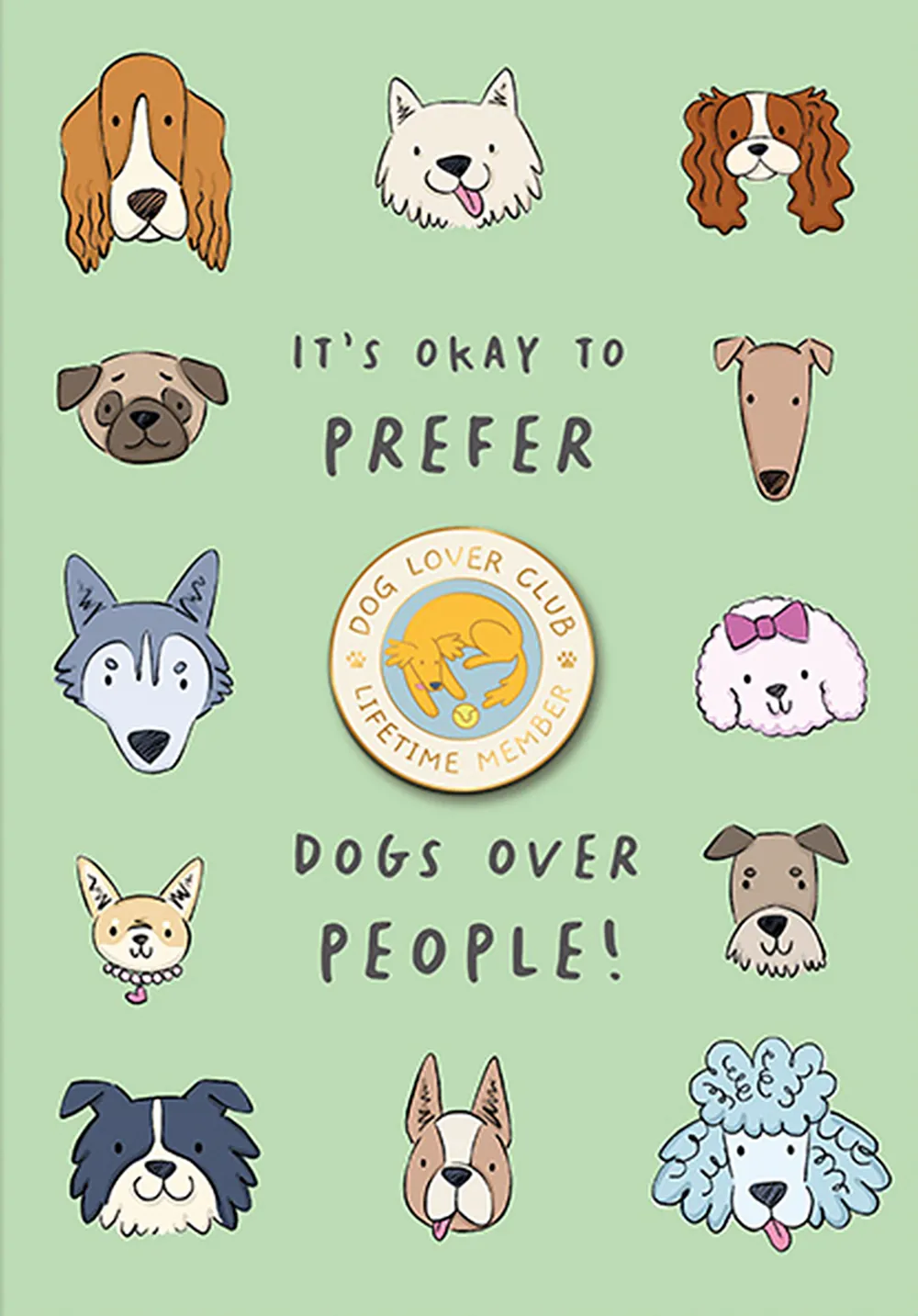 Dogs With Pin Friendship Card