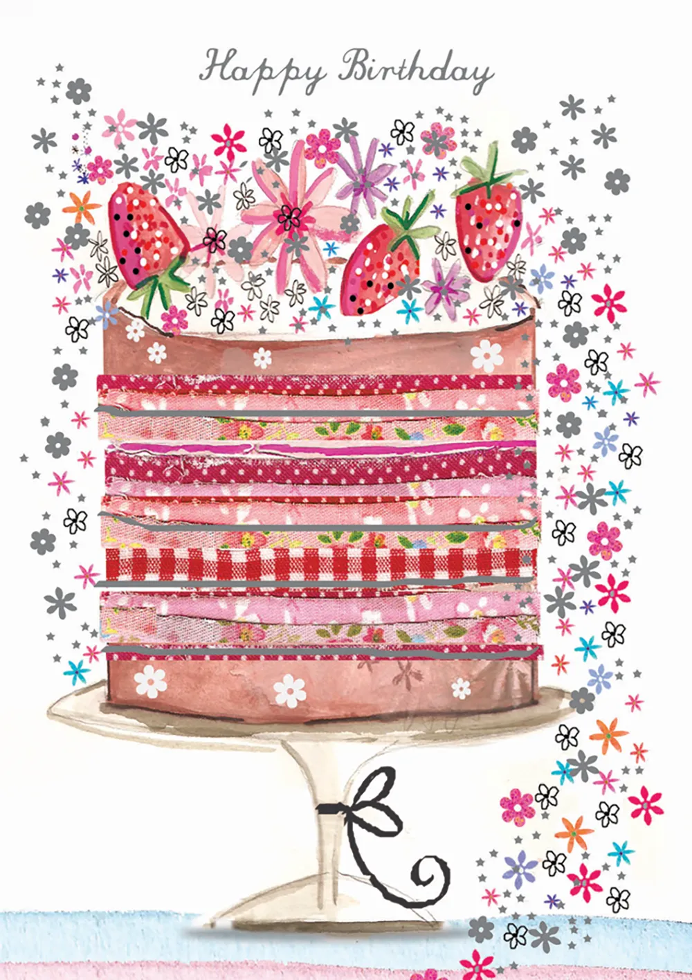 Strawberry Cake Birthday Card