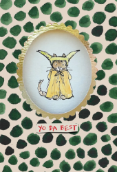 Yo Da Cat Die Cut Friendship Card