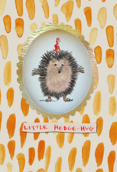 Hedge Hug Die Cut Friendship Card