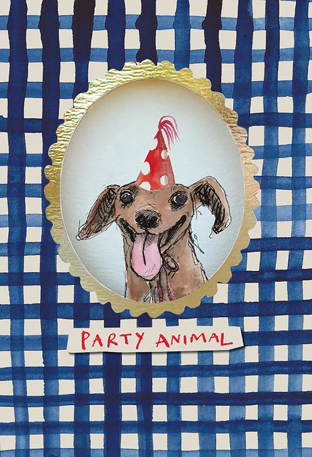 Dog Party Die Cut Birthday Card